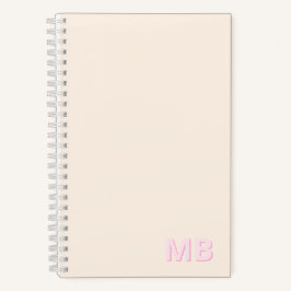 Cuaderno Monograma inicial simple y moderno