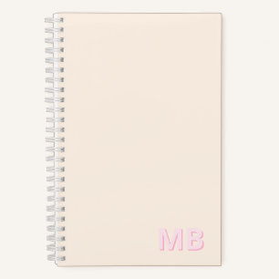 Cuaderno Monograma inicial simple y moderno