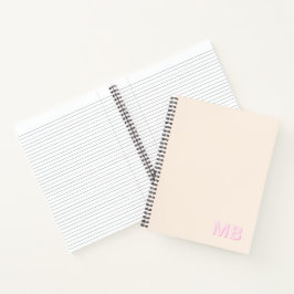 Cuaderno Monograma inicial simple y moderno