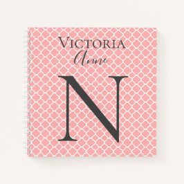 Cuaderno Monograma Iniciales Nombre Resumen Bonito