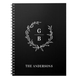 Cuaderno Monograma Iniciales pareja de familia fue multifot