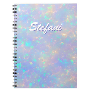 Cuaderno Monograma Irisado Ópalo Brillante Holográfico Feme