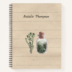 Cuaderno Monograma jardinero herbático Guay Plantas rusas