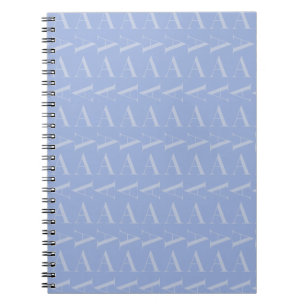 Cuaderno Monograma Letra inicial A, azul