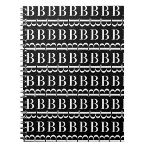 Cuaderno Monograma Letra inicial B, Elegir color de fondo