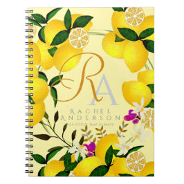 Cuaderno Monograma limón amarillo