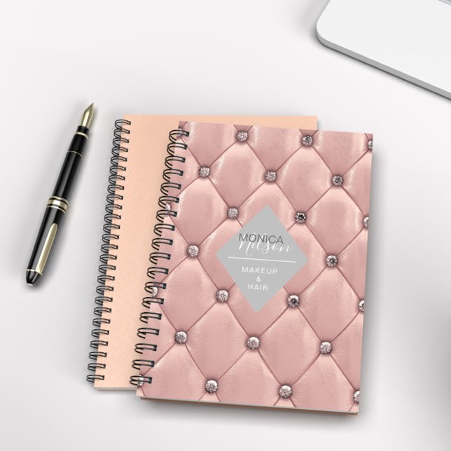 Cuaderno monograma lujoso rosa (Subido por el creador)