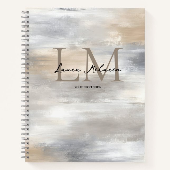 Cuaderno Monograma Luxe Estético Metálico (Anverso)