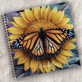 Cuaderno Monograma Mariposa de girasol