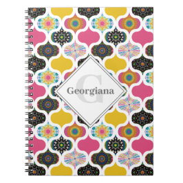 Cuaderno Monograma Maximalista Punto Arcoiris Mandalas Patc