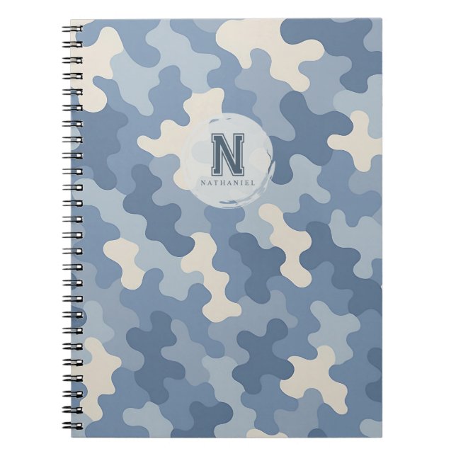 Cuaderno Monograma militar de Camo Azul (Frente)