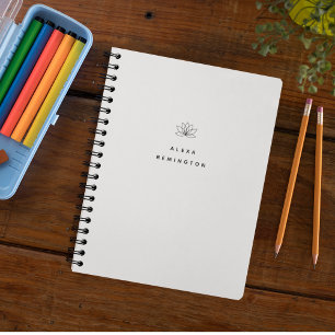 Cuaderno Monograma minimalista de Lotus