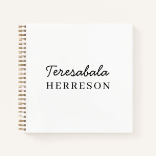 Cuaderno Monograma minimalista moderno neutral