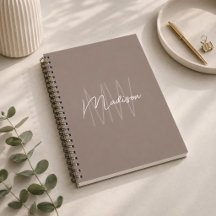 Monograma minimalista moderno taupe