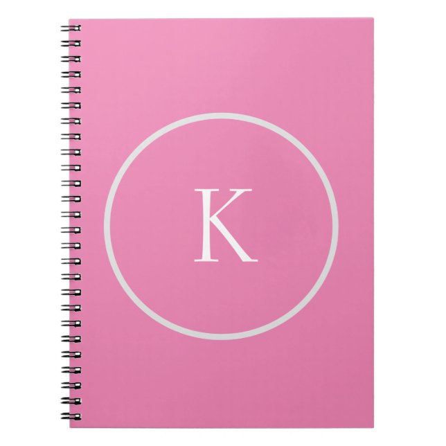 Cuaderno Monograma minimalista personalizado (Frente)