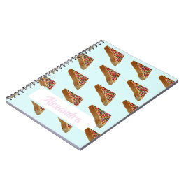Cuaderno Monograma Moderno Fun Pastel Azul Pan de hadas.