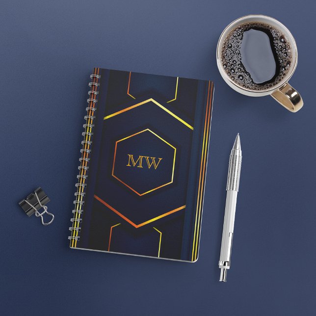 Cuaderno Monograma Moderno Geométrico Elegante (Subido por el creador)