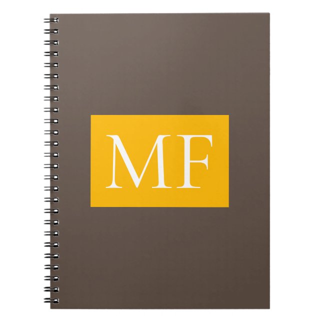 Cuaderno Monograma moderno Minimalista atractivo (Frente)