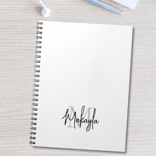 Cuaderno Monograma moderno personalizado