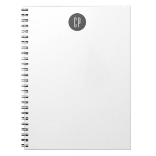 Cuaderno Monograma moderno profesional sencillo iniciales s