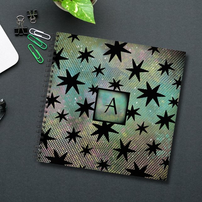 Cuaderno Monograma moderno Retro Mid Century (Subido por el creador)