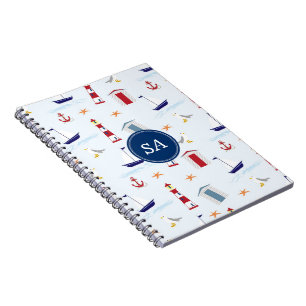 Cuaderno Monograma náutico personalizable de vuelta al cole