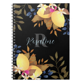 Cuaderno Monograma negro de Moda limón