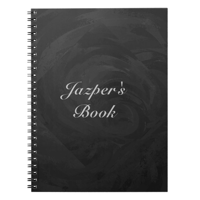 Cuaderno Monograma negro Kohl personalizado (Frente)