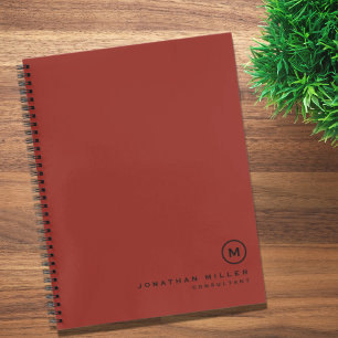Cuaderno Monograma negro rojo profesional