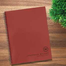 Cuaderno Monograma negro rojo profesional