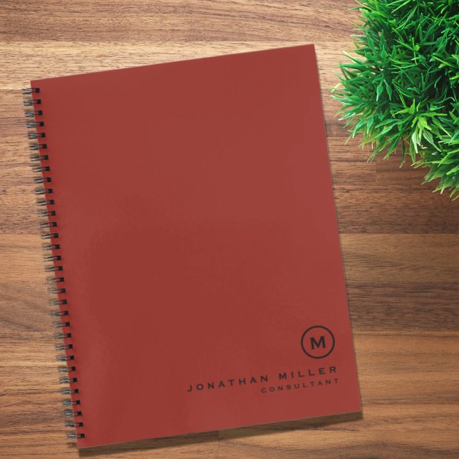 Cuaderno Monograma negro rojo profesional (Subido por el creador)