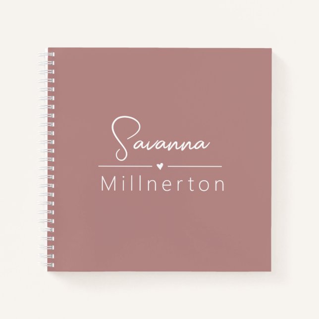 Cuaderno Monograma Neutral Moderno Minimalista Elegante (Anverso)
