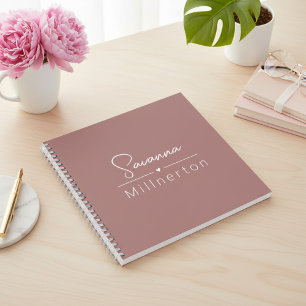 Cuaderno Monograma Neutral Moderno Minimalista Elegante