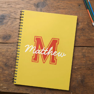Cuaderno Monograma niño moderno precoz hogar de regreso a l