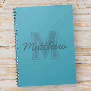 Cuaderno Monograma niño moderno precoz hogar de regreso a l