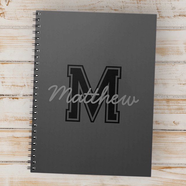 Cuaderno Monograma niño moderno precoz hogar de regreso a l (Subido por el creador)