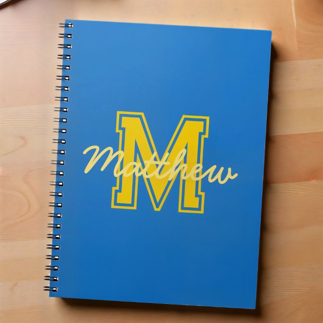 Cuaderno Monograma niño moderno precoz hogar de regreso a l (Subido por el creador)