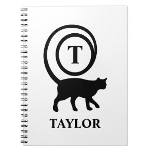 Cuaderno Monograma Nombre inicial Gato Gato Gatito Gato Gat