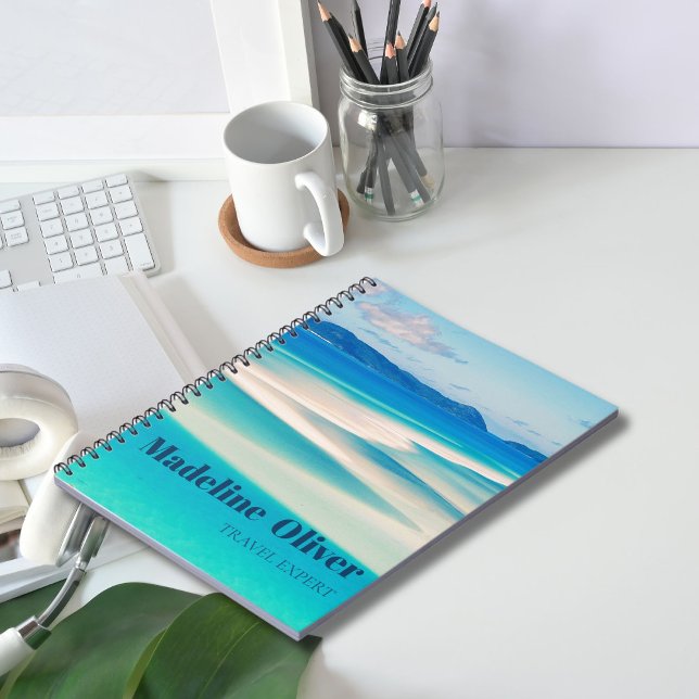 Cuaderno Monograma Ocean Blue Sea Beach Personal (Subido por el creador)