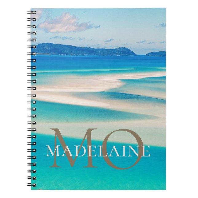 Cuaderno Monograma Ocean Gold Color personal (Frente)