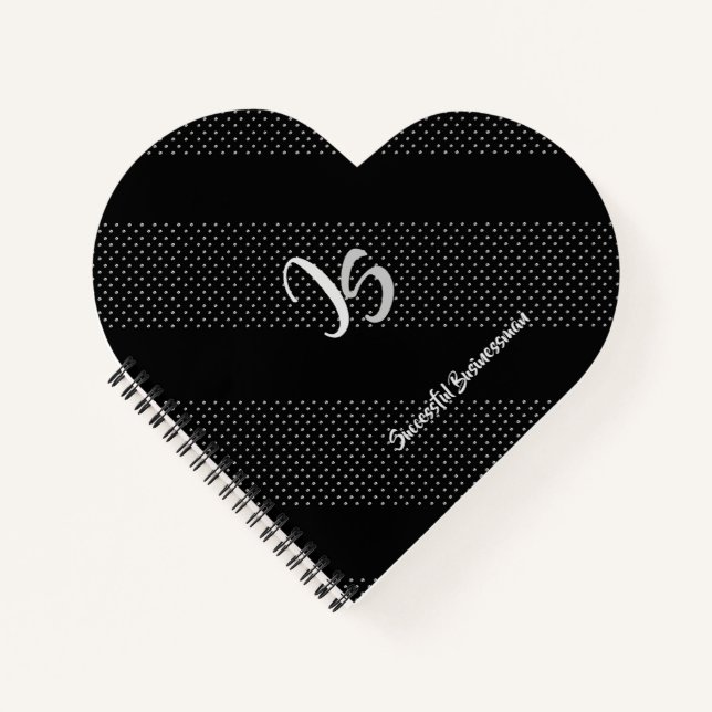 Cuaderno Monograma personal de plata "Exitoso empresario" (Anverso)