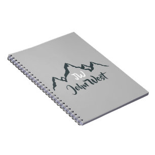 Cuaderno Monograma personalizable de la gama de montañas di