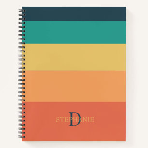 Cuaderno Monograma Personalizado 5 bloques de color