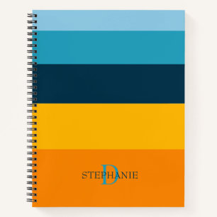 Cuaderno Monograma Personalizado 5 bloques de color