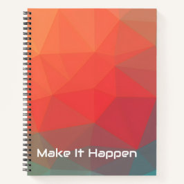 Cuaderno Monograma personalizado abstracto geométrico vibra