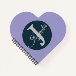 Cuaderno Monograma personalizado Amor elegante