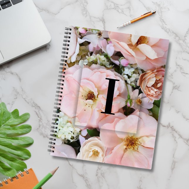 Cuaderno Monograma Personalizado elegante Letra inicial Ros (Subido por el creador)
