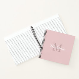 Cuaderno Monograma Personalizado Elegante y Sencillo