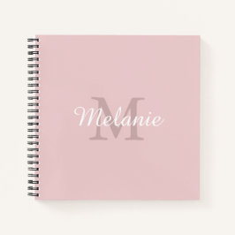 Cuaderno Monograma Personalizado Elegante y Sencillo
