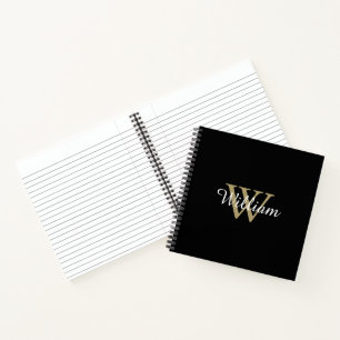 Cuaderno Monograma Personalizado Elegante y Sencillo